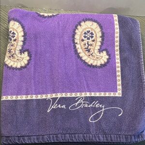 Vera Bradley Purple and Gold Paisley Beach Towel 32x62 inch